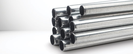 a stack of electrical conduits